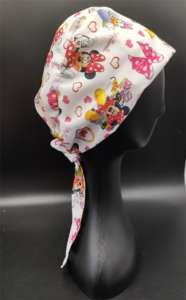 बुना हुआ कपास चरित्र स्क्रब टोपी खोपड़ी स्क्रब टोपी, महिलाओं और डॉक्टर के लिए सैटिन-लाइन नर्स कैप - Product Image 6