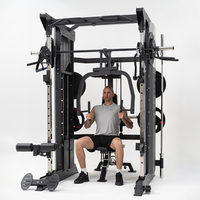 Système de musculation compact tout-en-un Smith Machine Power Rack pour la maison, station de fitness multifonction réglable