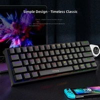 Clavier mécanique filaire LEAVEN K620 E-sports, TYPE-C, clavier mécanique de jeu pour ordinateur, RGB, à touches remplaçables à chaud