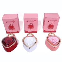 Nouvelle Arrivée : Boîte à Bijoux Cœur avec Rose Éternelle et Collier, Coffret Cadeau Saint-Valentin pour Bague et Collier, Dropshipping
