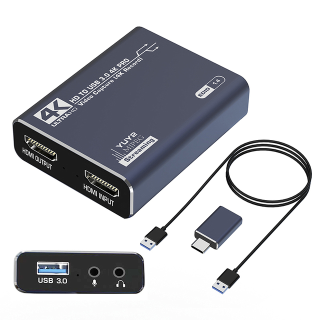 For HDMI USB 3.0 Video Streaming Equipment Splitters Converters for PC Capture Card Nintendo Switch/Camera/PS4/PS5/Xbox 4K 60fps