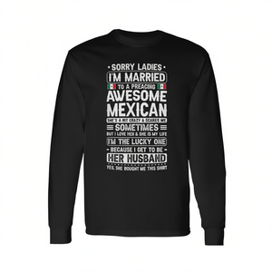 Estoy casado con una esposa mexicana, marido de una esposa mexicana, camiseta de manga larga - Product Image 2