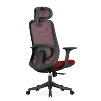 Chaise de bureau ergonomique moderne pivotante avec support lombaire en maille, appui-tête réglable, chaise de luxe à dossier haut personnalisable