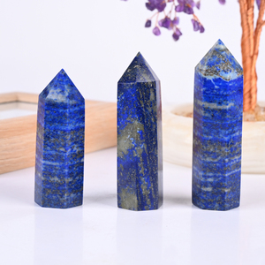 Nhà Máy bán hàng trực tiếp nguyên thạch anh đánh bóng Wand <span class=keywords><strong>Crystal</strong></span> Tower Lapis Lazuli điểm cho trang trí nội thất - Product Image 3