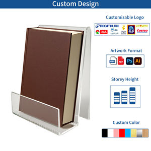 ספר אקריליק שקוף תצוגת ספר לעמוד אחסון הבית מדפי ספר תמונות כרטיס אלבום שולחן העבודה מחזיק הטלפון שולחני - Product Image 6