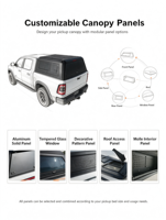 Couvre-caisse de camion manuel sans perçage, en aluminium, étanche, avec verrouillage, pour camions de 5 à 6 pieds, compatible avec Navara, Toyota, Chevy Colorado, Ford F-150