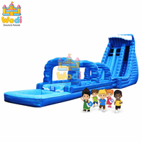 Toboggan aquatique gonflable écologique de 5,5 m de haut pour tout-petits, en PVC souple et sûr de 0,55 mm, conception à faible hauteur, garantie de 3 ans