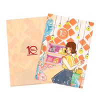 Carpeta de plástico PVC con impresión personalizada para oficina, carpeta de documentos transparente con forma de L para negocios, A4