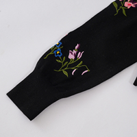 Usine personnalisé automne hiver femmes pull à manches longues col rond dames Cardigan coton bouton broderie femmes Cardigan en tricot