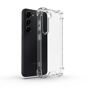 S24 Case, 1.0MM Thin Clear Hard PC Back Cover Shock Absorption Corners Soft TPU Bumper Phone Case For Samsung Galaxy S24 Ultra
