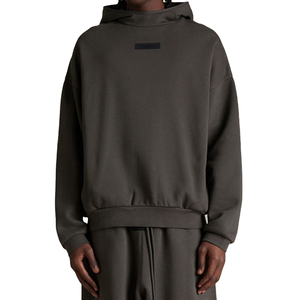 เสื้อฮู้ดผู้ชายทรงปกติ ผ้าถักเนื้อฝ้าย บุซับใน พิมพ์ลายสไตล์ Distressed สตรีทแวร์ คอฮู้ด ล้างสีแบบพิเศษ ซิลิโคน 3 มิติ - Product Image 2