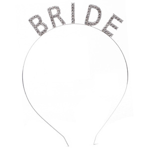 Serre-tête en alliage multi-styles, élégant et tendance, avec lettres en diamant électroplaqué, pour mariages et soirées, pour femmes - Product Image 2