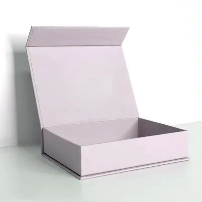 चुंबकीय पुस्तक आकार बॉक्स कस्टम लोगो ठोस कठोर कार्डबोर्ड पैकेजिंग पेपर उपहार बॉक्स