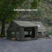Tente de camping gonflable pour la famille, spacieuse, avec une seule chambre et un seul hall, abri de camping extérieur
