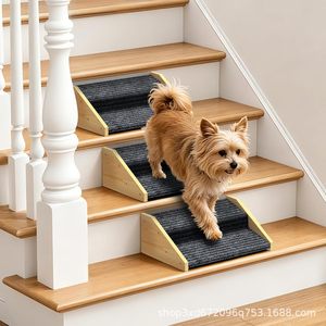 Cross-border wooden pet climbing <b>ladder</b>, step-style pet ramp, small dog pet walkway, dog climbing frame - Product Image 3