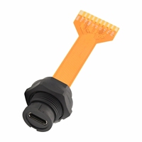 Impermeable IP67 tipo-c 3,1 Micro USB 2,0 3,0 montaje en Panel exterior PCB receptáculo macho Circular hembra Cable de extensión