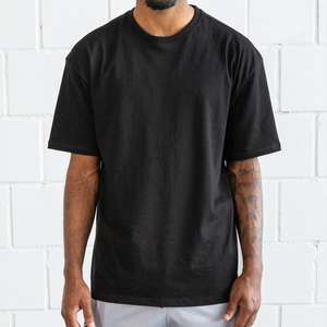 High Quality Heavyweight Boxy <b>White</b> T-<b>Shirts</b> Custom Blank 100% Cotton T <b>Shirt</b> with Logo <b>Men</b> Oversized Plain Round Neck Tshirts - Product Image 4