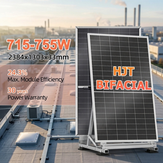 2026 Solar Farm HJT PV Module Bifacial 720w Solar Panel