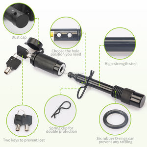 Lot de 2 verrous de remorque 5/8 po de diamètre Goupille de verrouillage pour attelage de remorque de classe III IV 2 pouces et 2-1/2 pouces pour accessoires de <span class=keywords><strong>caravane</strong></span> - Product Image 4