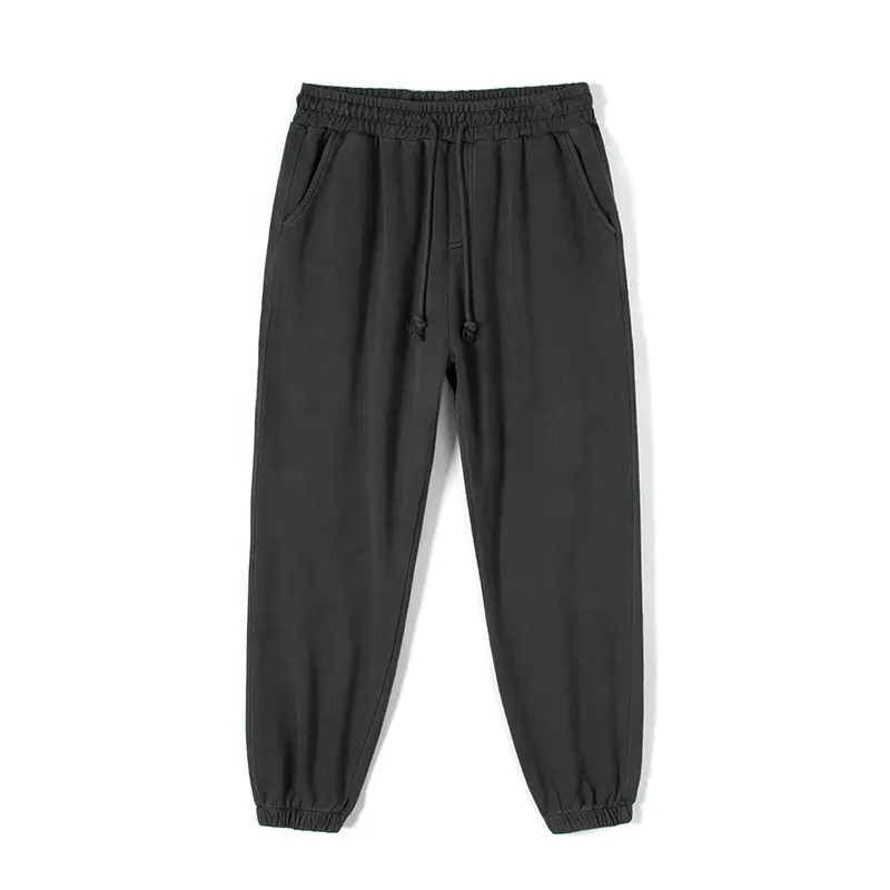 कस्टम लोगो स्लिम फिट Woolharem पैंट 100% कपास औपचारिक काले रनिंग Sweatpants