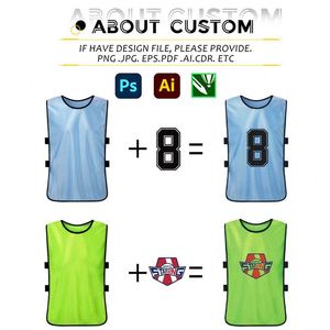 Gilet d'entraînement sportif personnalisé en polyester avec logo promotionnel – Maillot d'entraînement, dossard d'équipe pour football, basketball, marathon - Product Image 2