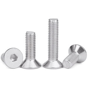 304 Stainless Steel Countersunk Head Socket Cap <b>Screws</b> M2 <b>M3</b> M4 M5 M6 M8 M10 M12 Flat Head Bolts - Product Image 2