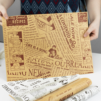 Vente en gros de papier d'emballage sulfurisé de qualité alimentaire avec logo personnalisé pour l'emballage de gâteau pizza snack pain pour hamburgers boules de riz