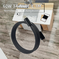 Câble magnétique à enroulement automatique de charge rapide en nylon tressé 60W 3A 1m Adaptateur de type C Boîte pour chargeur de série iPhone15 Câbles de données
