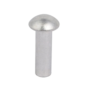 Rivets solides à tête semi-ronde en aluminium sur mesure, couleur argent - Product Image 1
