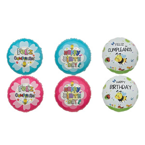 Ballons en aluminium de <span class=keywords><strong>18</strong></span> pouces, motif animaux insectes de dessin animé (abeille, coccinelle, grenouille, escargot), mignons, pour décoration de fête d'anniversaire - Product Image 5