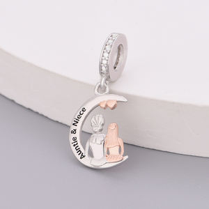 Cuentas de Plata de Ley 925 <span class=keywords><strong>para</strong></span> Madre, Hija, Padre, Hermano, Hermana, Compatibles con Pulseras de Charms <span class=keywords><strong>Originales</strong></span>, <span class=keywords><strong>para</strong></span> Hacer Joyas, Regalo de <span class=keywords><strong>Cumpleaños</strong></span> - Product Image 5