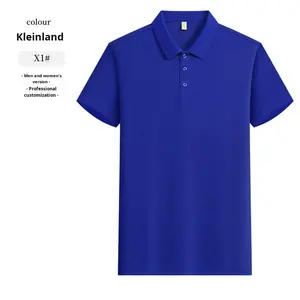 Camiseta <span class=keywords><strong>Polo</strong></span> de Trabajo de Verano con Cuello Camisero de Color Sólido, Manga Corta, Logotipo Bordado, Tejido de Punto Transpirable - Product Image 3