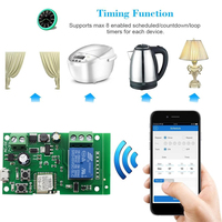 Tuya — Module de relais Wifi intelligent, Module de relais, minuterie, télécommande sans fil DC, avec verrouillage automatique, Alexa Google home, diy bricolage