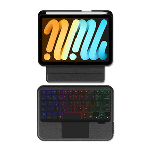 Cho Apple <span class=keywords><strong>iPad</strong></span> <span class=keywords><strong>Mini</strong></span> 7 6 8.3 trường hợp bàn phím không dây <span class=keywords><strong>Touch</strong></span> <span class=keywords><strong>Pad</strong></span> trở lại ánh sáng đứng đầy đủ bảo vệ Bìa - Product Image 4