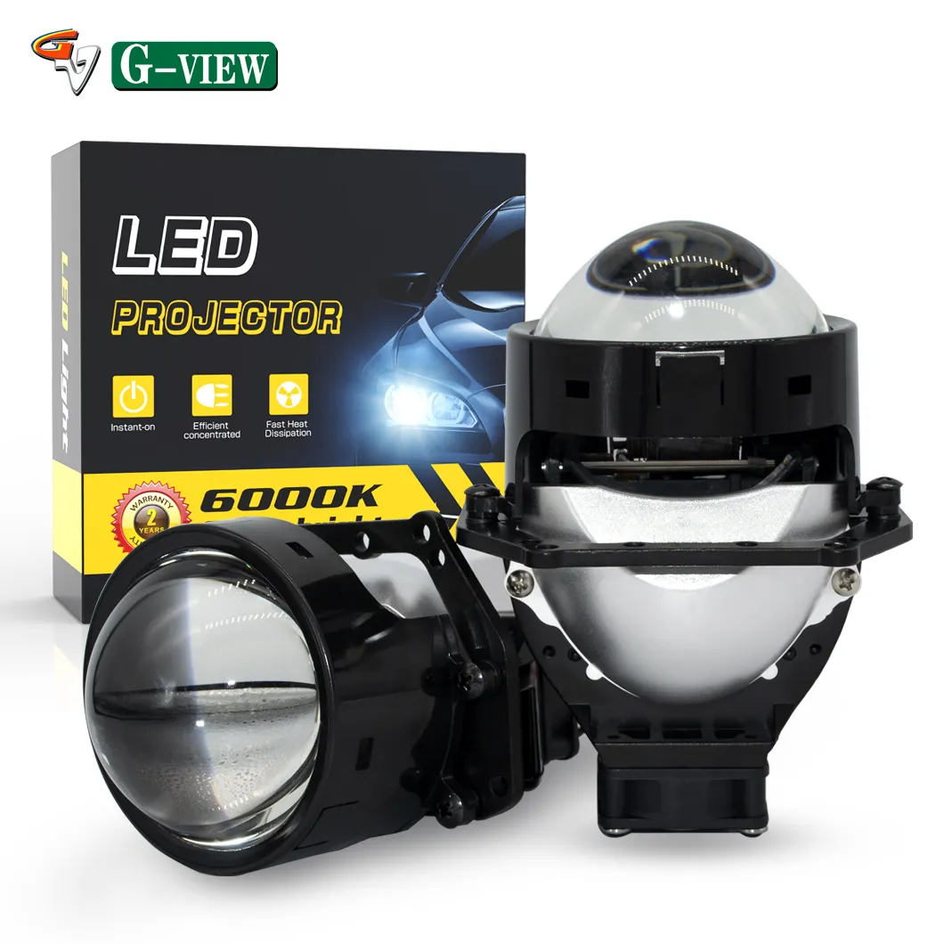 GVIEW G17 100W 3 אינץ' Bi LED מקרן עדשת אור LED מקרן עדשת פנס Bi Led מקרן DRL ואורת איתות