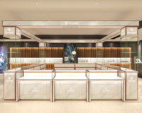 Vitrines de magasin de détail haut de gamme de fabrication professionnelle, design élégant, grand espace, portes arrière à ouverture battante, vitrine pour lunettes