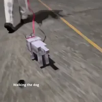 Mainan Model Anjing Serigala Anime Origami 3D Idol Kondisi Baru Simulasi Film Kertas Polos Bahan ABS Menampilkan Frozen