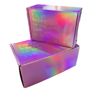 Hot sales custom design luxury gift box packaging corrugated purple shipping box paper boxes