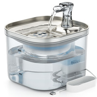 Distributeur d'eau intelligent automatique portable en acier inoxydable et PP pour chats et chiens, étanche, rechargeable par USB, détachable