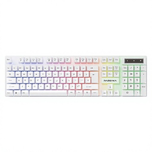Nouveau clavier filaire USB G21 2026, clavier punk rétro à touches rondes, sensation mécanique, rétroéclairé, clavier de jeu USB - Product Image 4