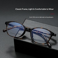 Monture de lunettes ultra-légère carrée à monture complète, motif géométrique, style rétro écaille de tortue, Y9801C, pour myopie, petite monture homme, monture nude femme