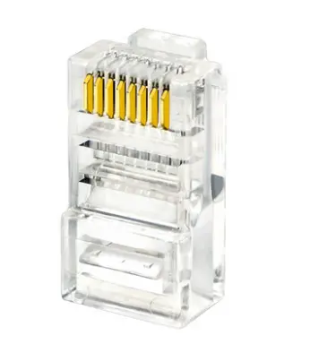 CAT5E UTP RJ45 prise modulaire 8p8c 8 broches Transparent mâle Ethernet Cat5e utp rj45 connecteur de câble