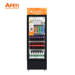 AFEN 스마트 냉장고 자판기 용량 406L, 음료 및 스낵 냉장, 비대면 쇼핑 QR 코드 - Product Image 1