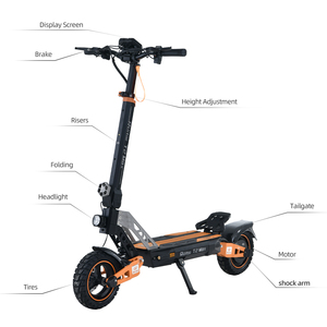 Ruitoo T2max Scooter Plegable Impermeable con Batería de Litio, Ruedas de 10 Pulgadas, 40-60 km de Autonomía, Marco de Aluminio, Control Remoto T2max Des T2max - Product Image 2