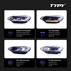 TYPY 12V 6000K <b>LED</b> <b>Headlight</b> Kit for VW Touran 2016-2022 with DRL & Dynamic Turn Signal Upgrade - Product Image 4