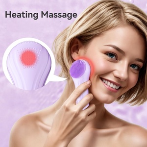 <span class=keywords><strong>Brosse</strong></span> <span class=keywords><strong>nettoyante</strong></span> faciale rechargeable en silicone avec 5 réglages de vibration pour les soins quotidiens du <span class=keywords><strong>visage</strong></span> et la préparation des soins de la peau - Product Image 3