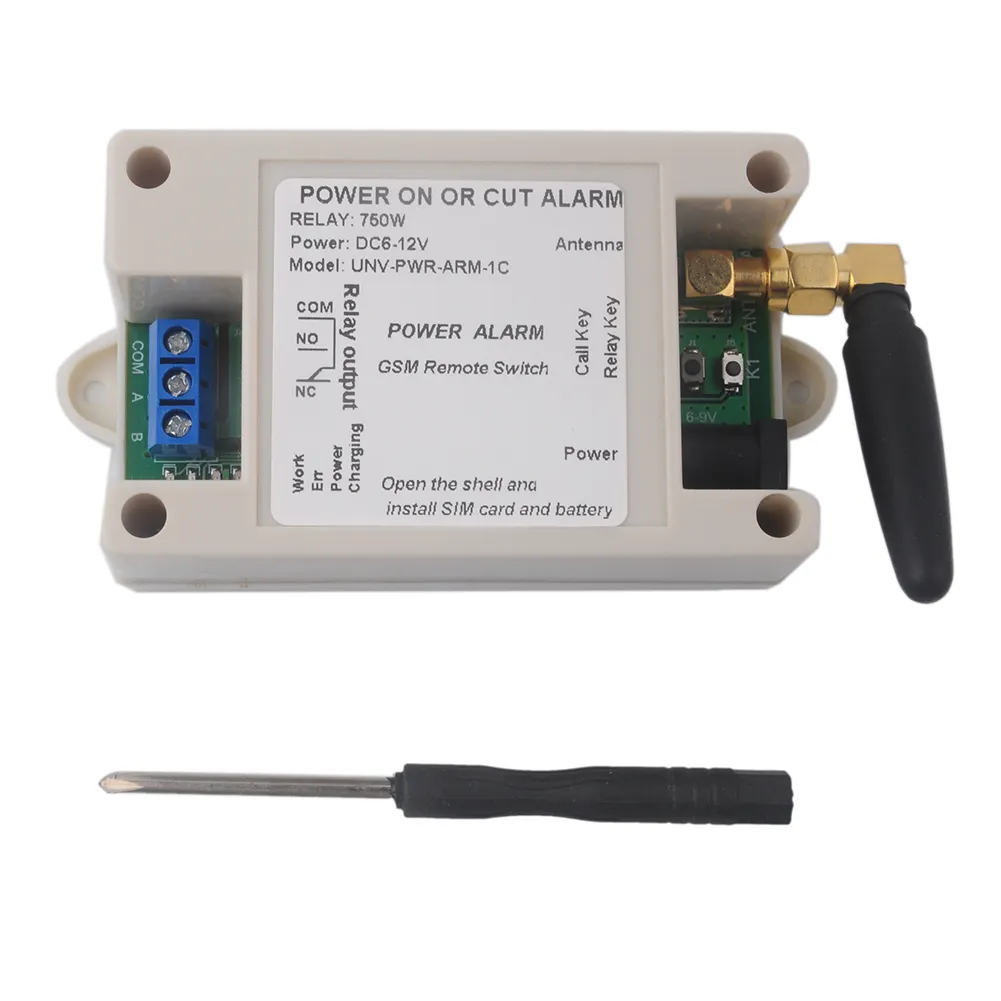 1CH Relay mô-đun SMS cuộc gọi GSM điều khiển từ xa chuyển đổi Power On/cut Alam Sim800C stm32f103cbt6 cho nhà kính bơm oxy với trường hợp