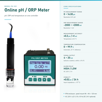 Analyseur de pH et d'ORP en ligne T-Measurement PH-501, Analyseur de pH, Mètre mV, Analyseur de qualité de l'eau industrielle, Contrôleur, Transmetteur, Mètre