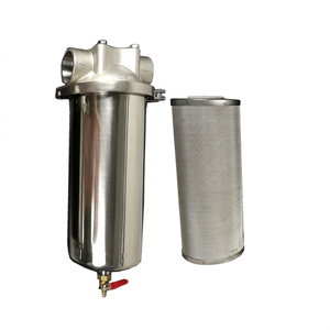 Filtre à eau à haut débit 100L/h, cuve sous pression, filtre monocase 5 microns, acier inoxydable SS304 316L, 10 pouces, garantie 1 an, CE - Product Image 1