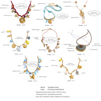 Nouveau Collier Tressé XY 4503 Plaqué Or 18K avec Accessoires Étoile en Acrylique, Coquille en Acier Inoxydable et Pendentif en Pierre Naturelle